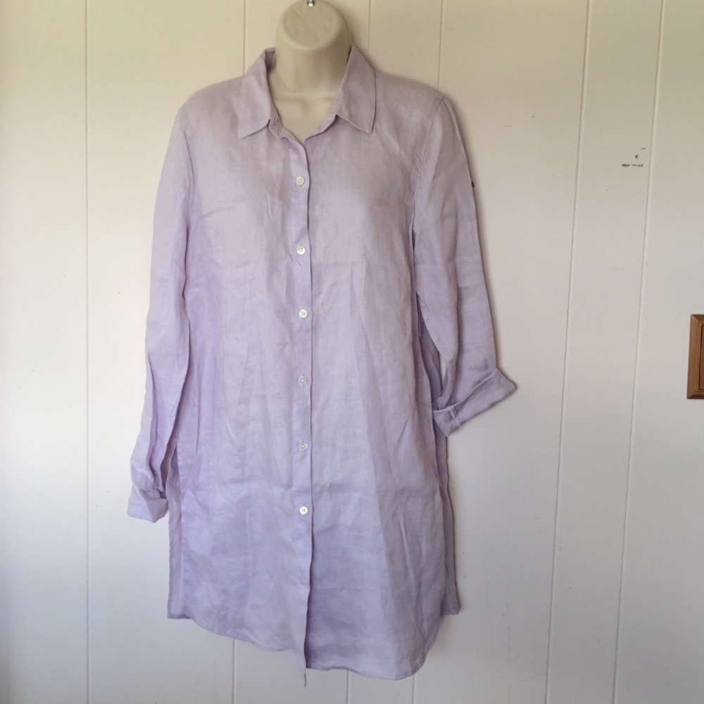 J. Jill love linen oversized button down sz sm